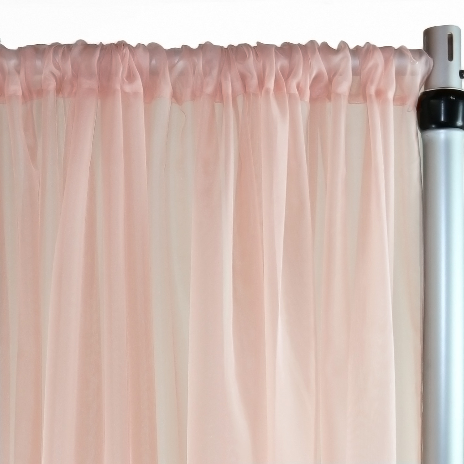 Voile Sheer Drape/Backdrop 14 ft x 116 Inches Blush