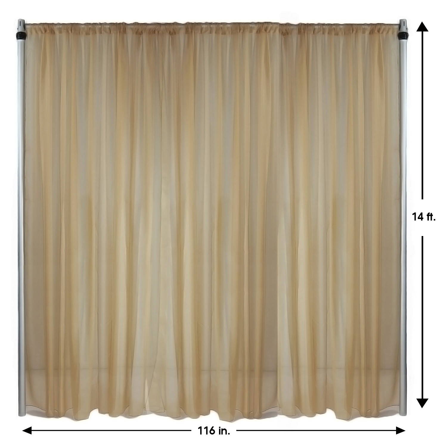 Drape/Backdrop 14 ft x 116 Inches Champagne