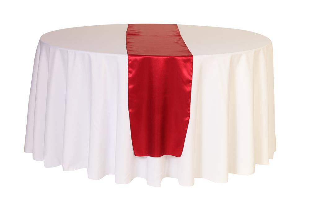 14 x 108 Inch Satin Table Runner Red