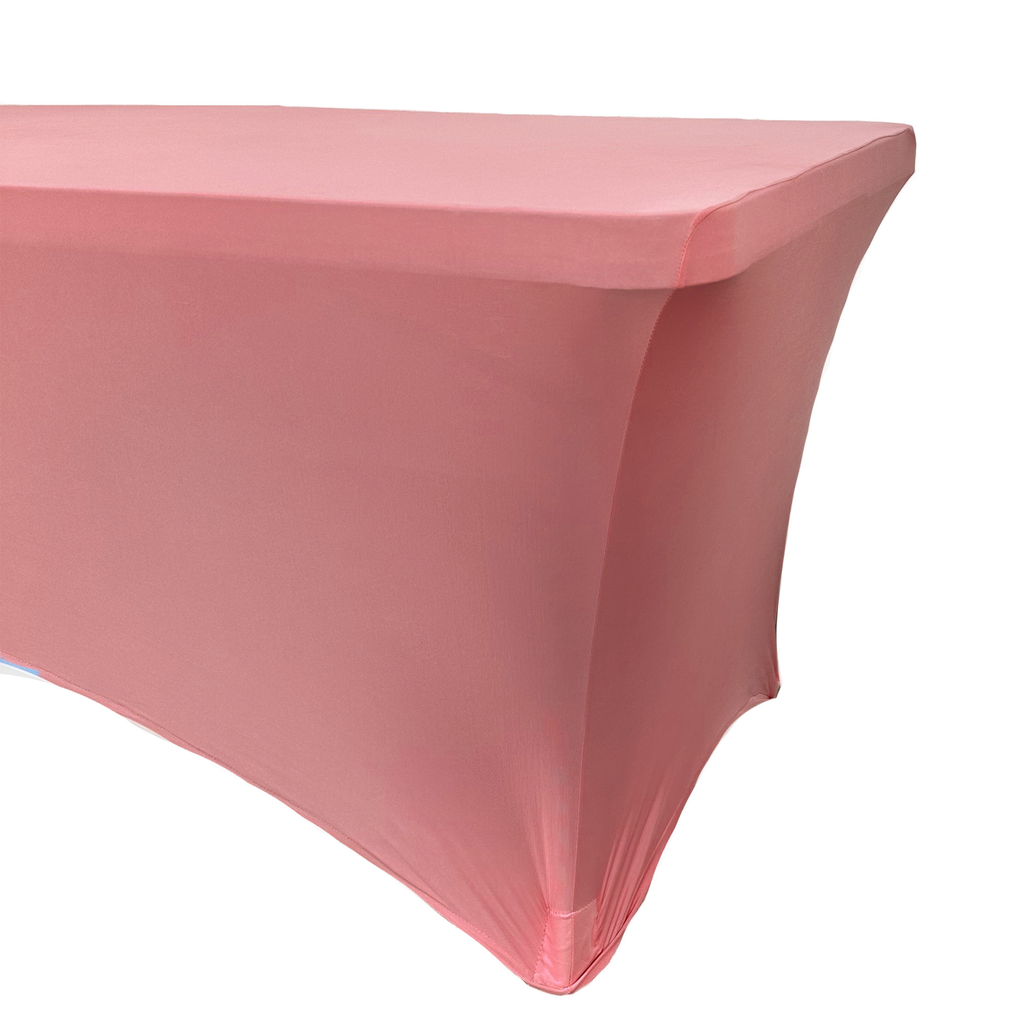 Stretch Spandex 8 ft Rectangular Table Cover Coral Corner