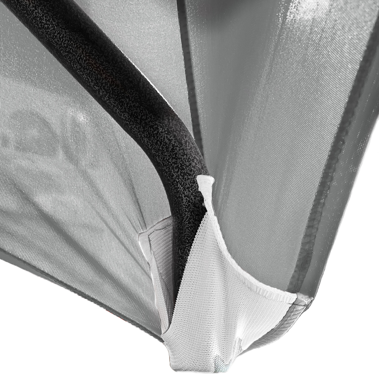 Stretch Spandex 8 ft Rectangular Table Cover Gray foot pocket