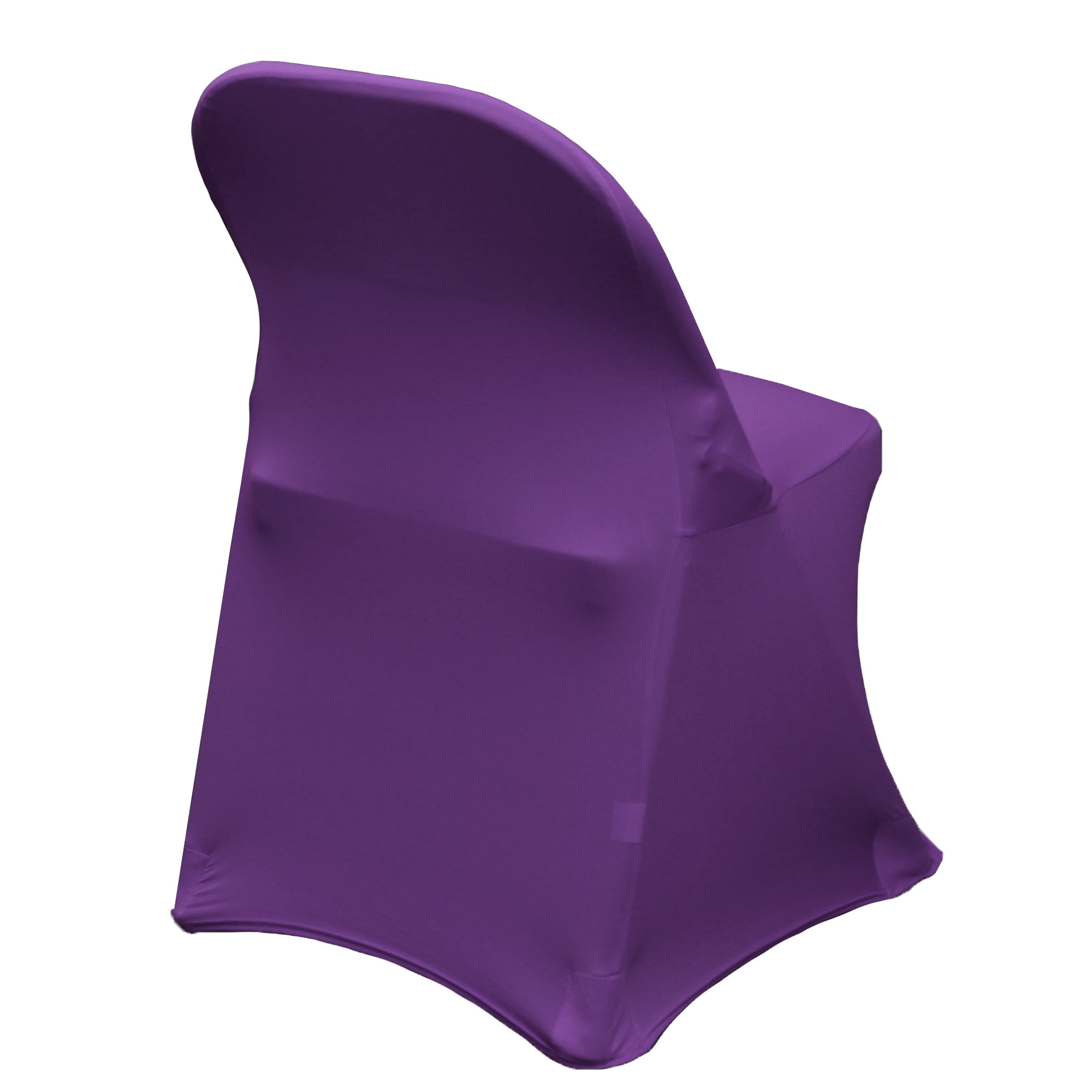 Stretch Spandex Folding Chair Covers Purple For Weddings