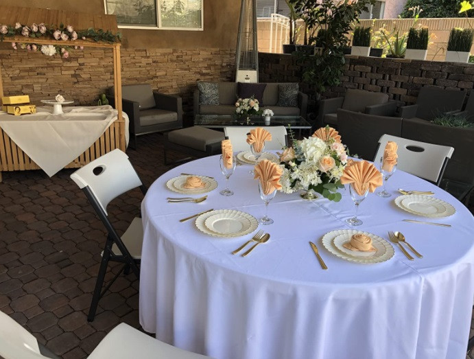 Polyester Cloth Napkins Peach wedding