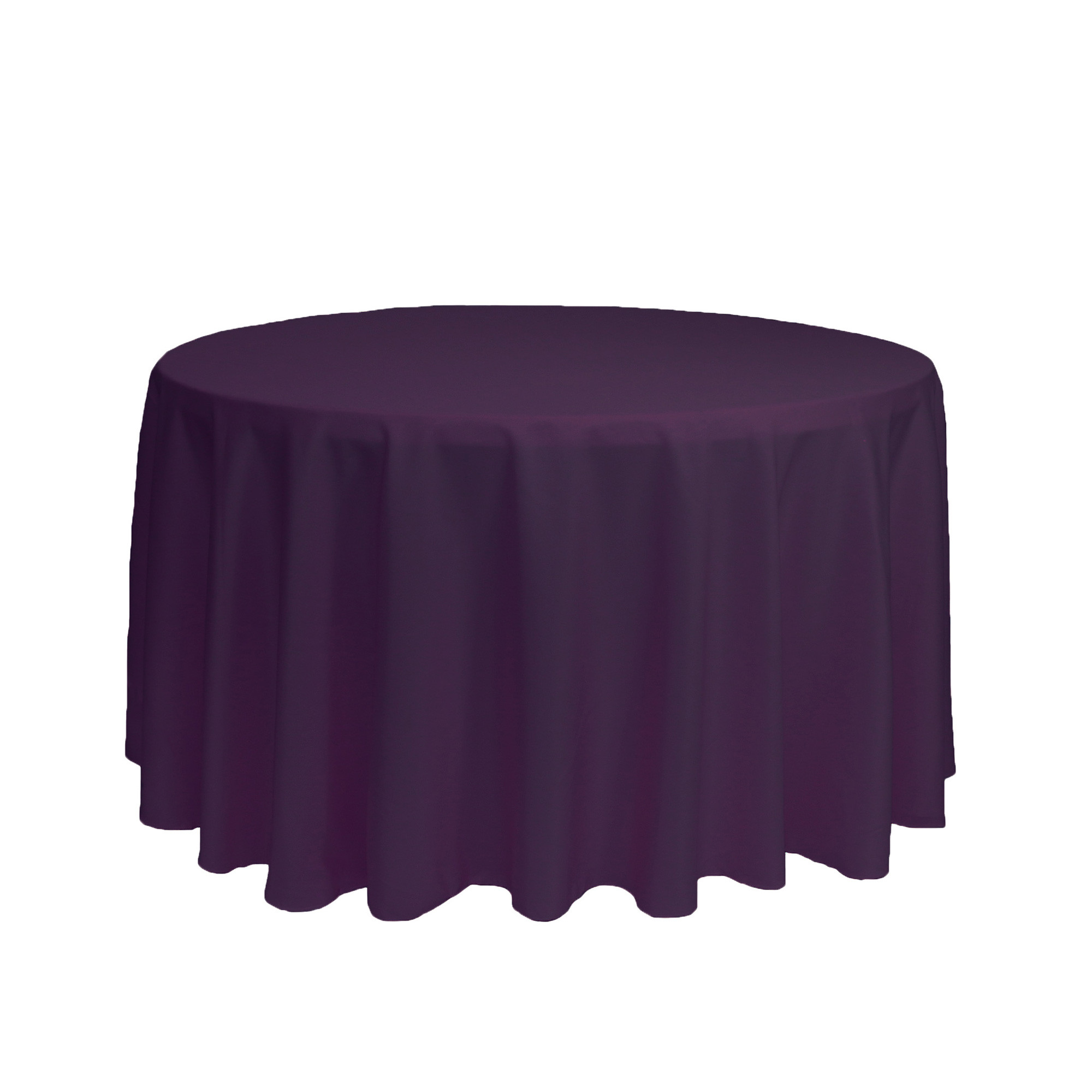 108 Inch Round Polyester Tablecloth Eggplant 