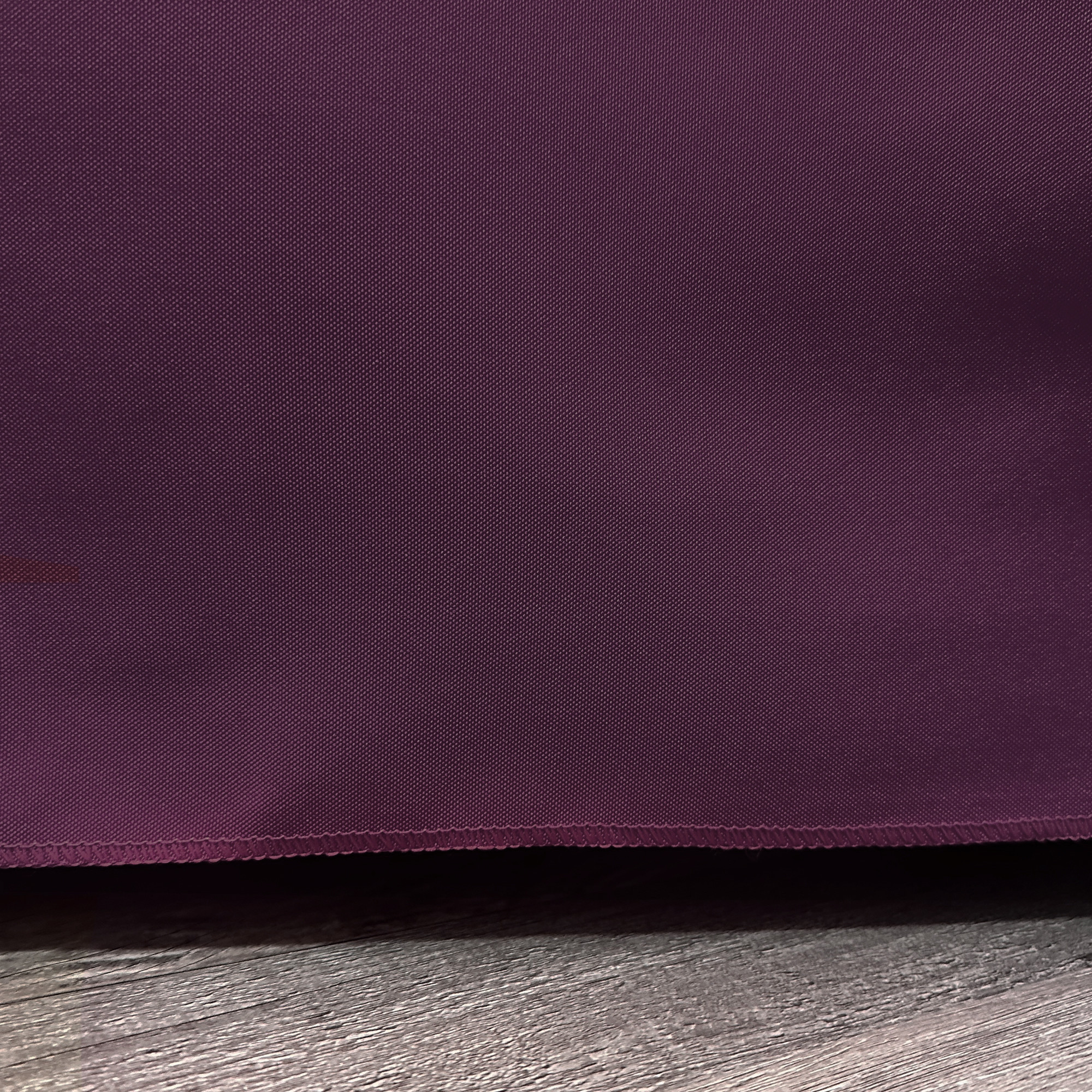 6 ft Fitted Polyester Tablecloth Rectangular Eggplant  hem