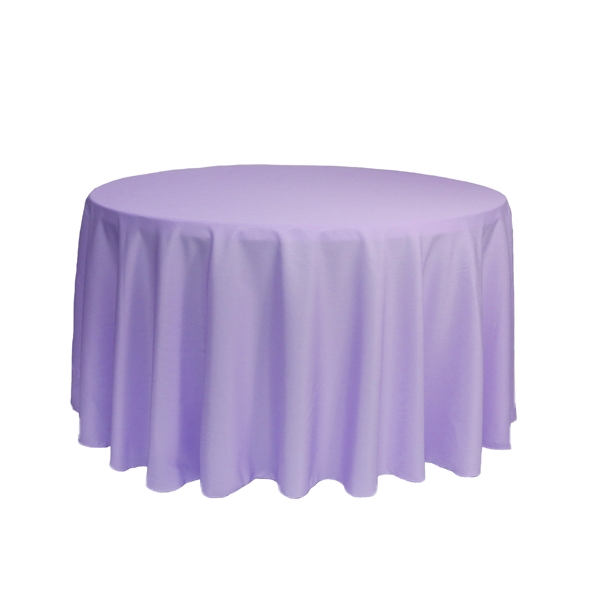 108 Inch Round Polyester Tablecloth Lavender
