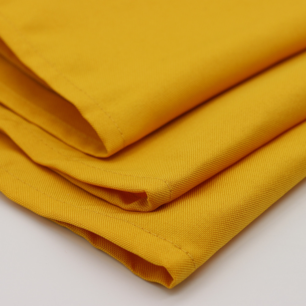 60 x 102 Inch Rectangular Polyester Tablecloth Gold Hem