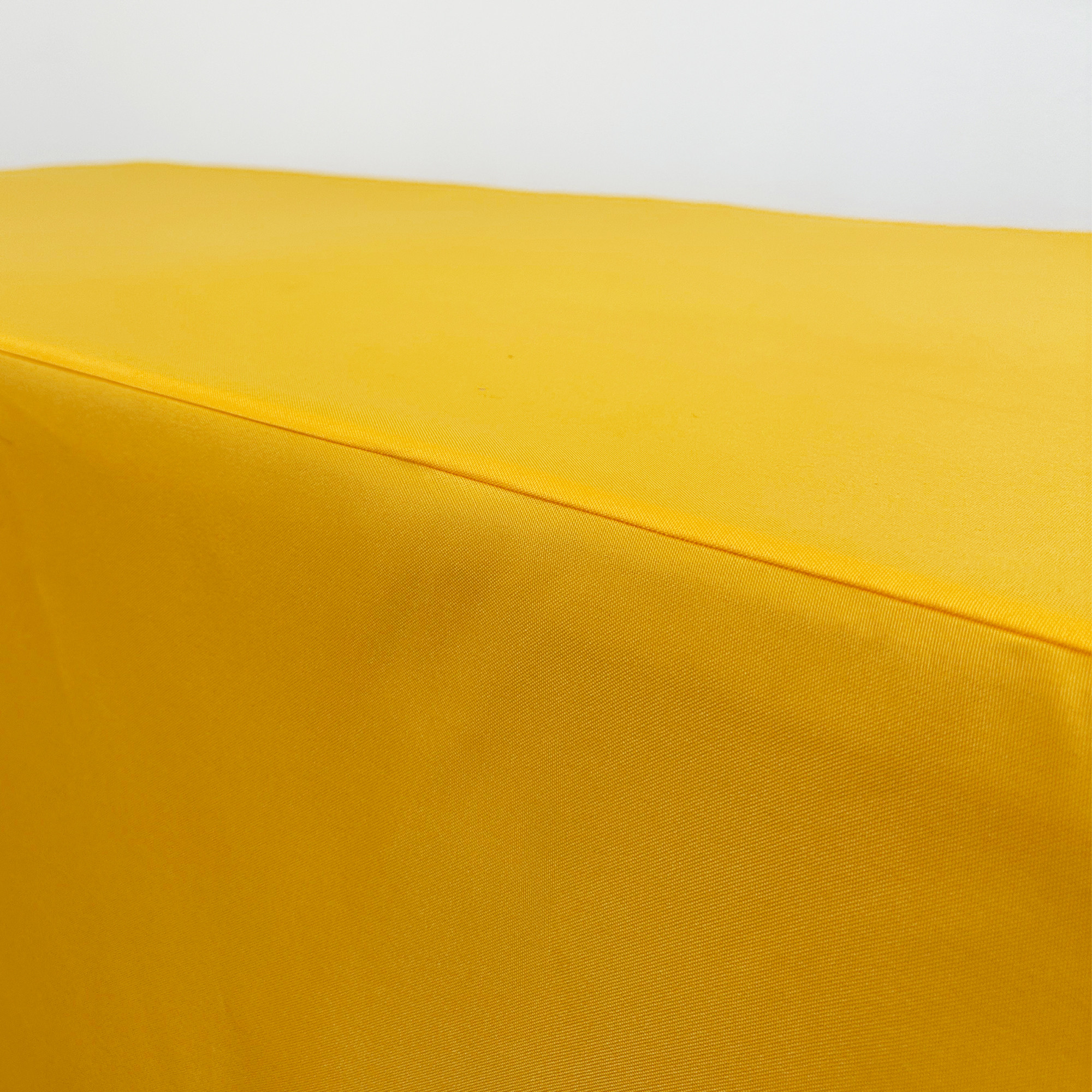 8 ft Fitted Polyester Tablecloth Rectangular Gold seam