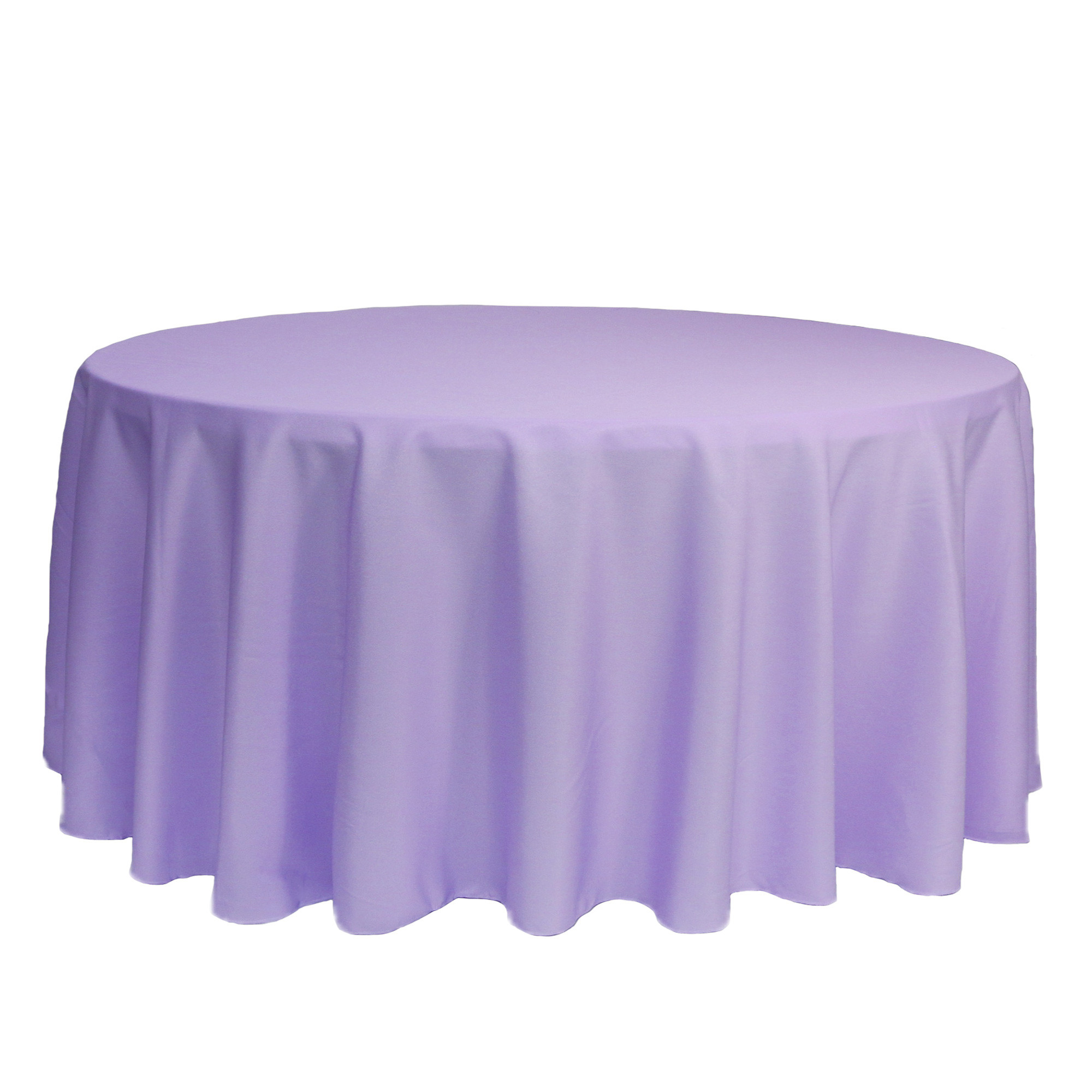 132 Inch Round Polyester Tablecloth Lavender