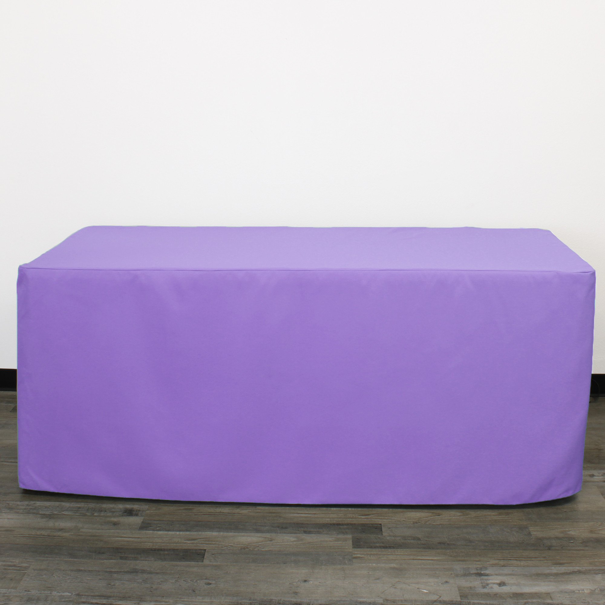 6 ft Fitted Polyester Tablecloth Rectangular Lavender front