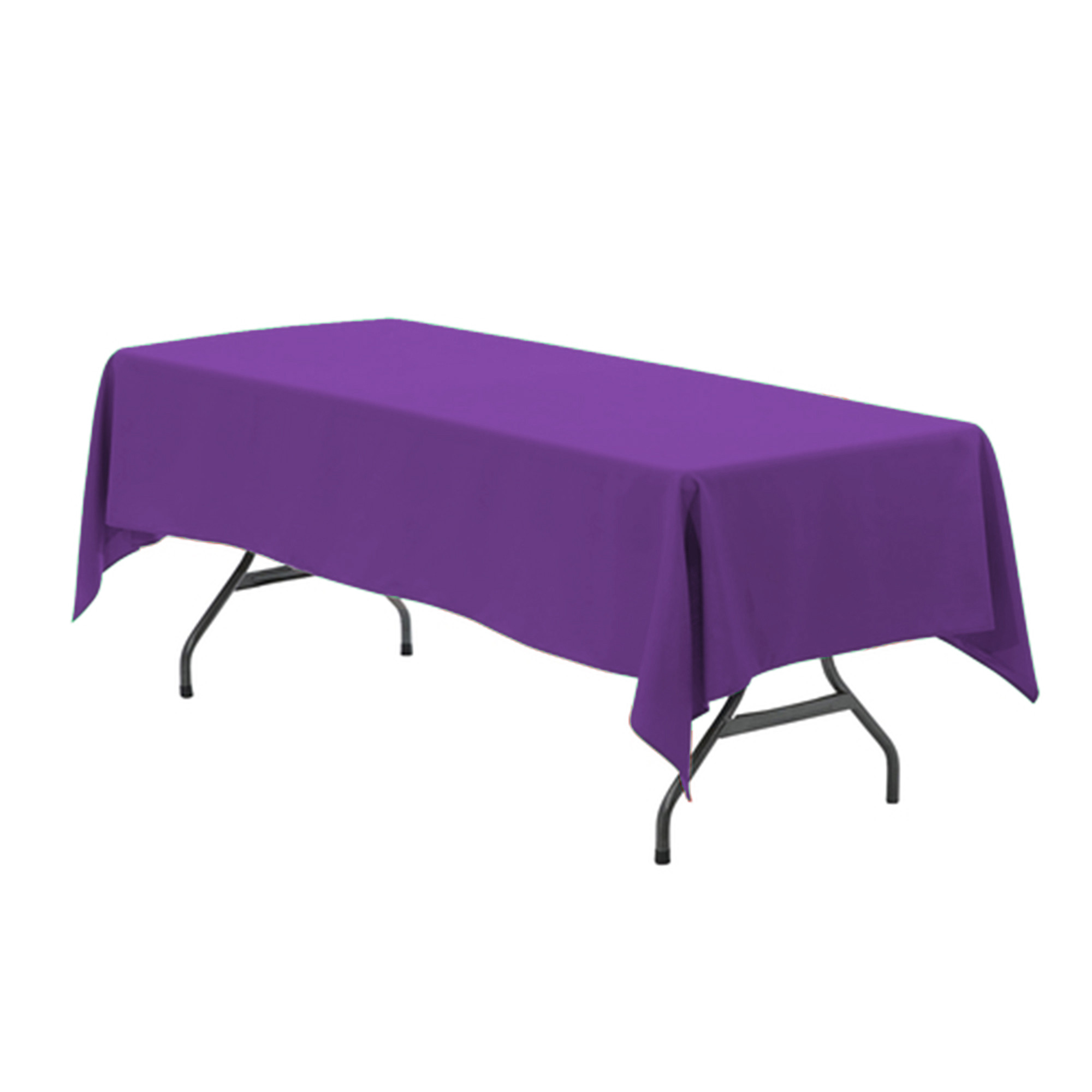 60 x 102 Inch Rectangular Polyester Tablecloth Purple