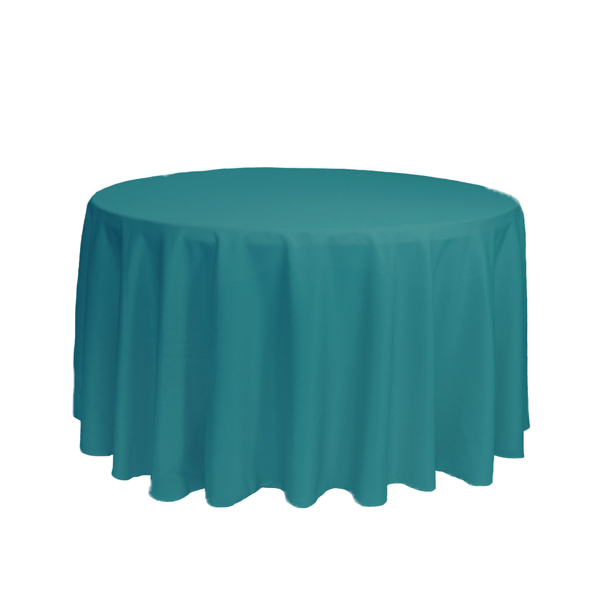 108 Inch Round Polyester Tablecloth Teal
