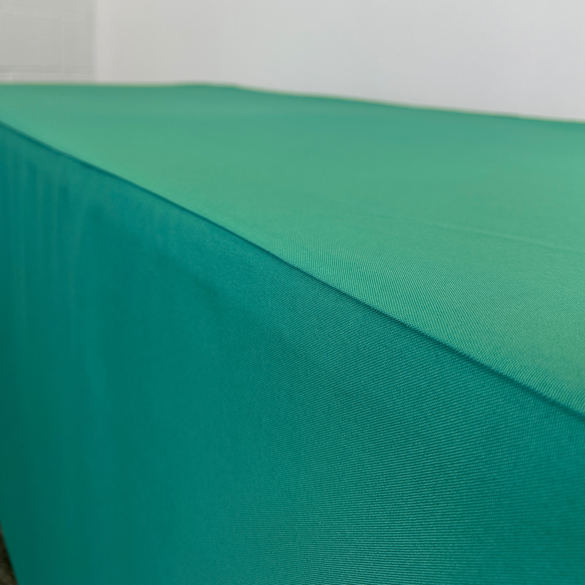 6 ft Fitted Polyester Tablecloth Rectangular Teal seam
