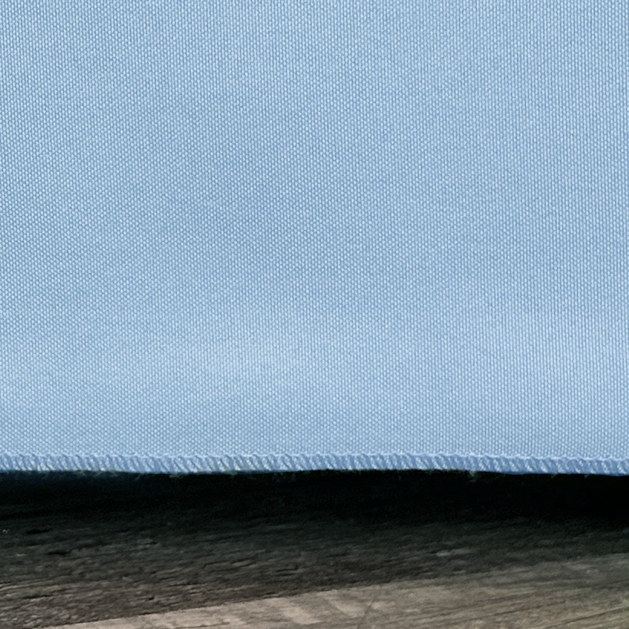 6 ft Fitted Polyester Tablecloth Rectangular Light Blue seam hem