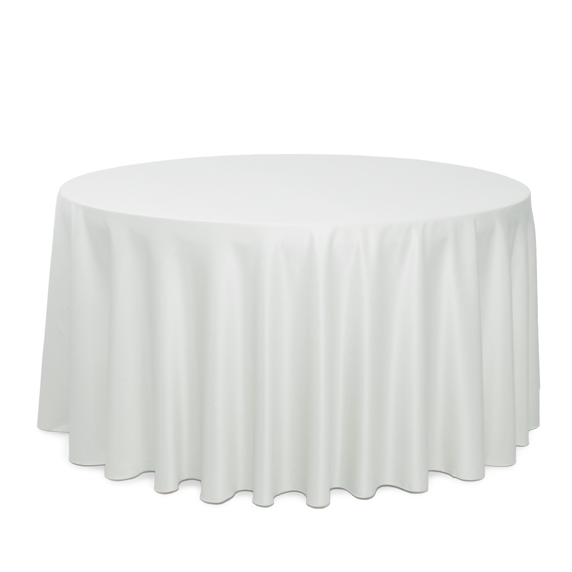 120 Inch Round L'amour Tablecloth White