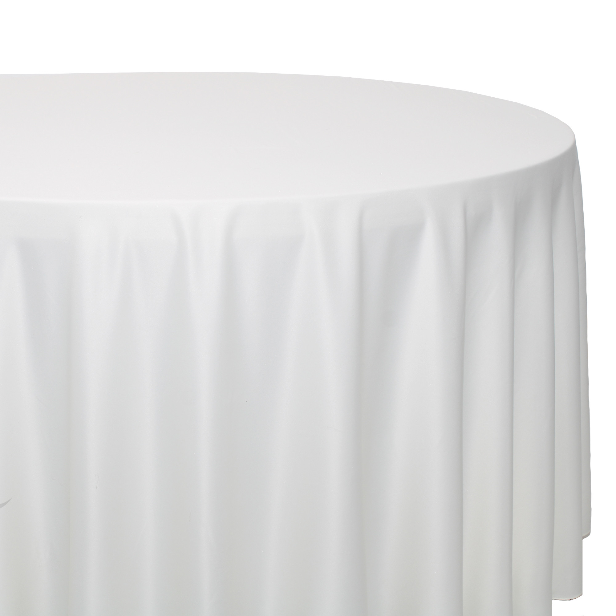 120 Inch Round L'amour Tablecloth White side