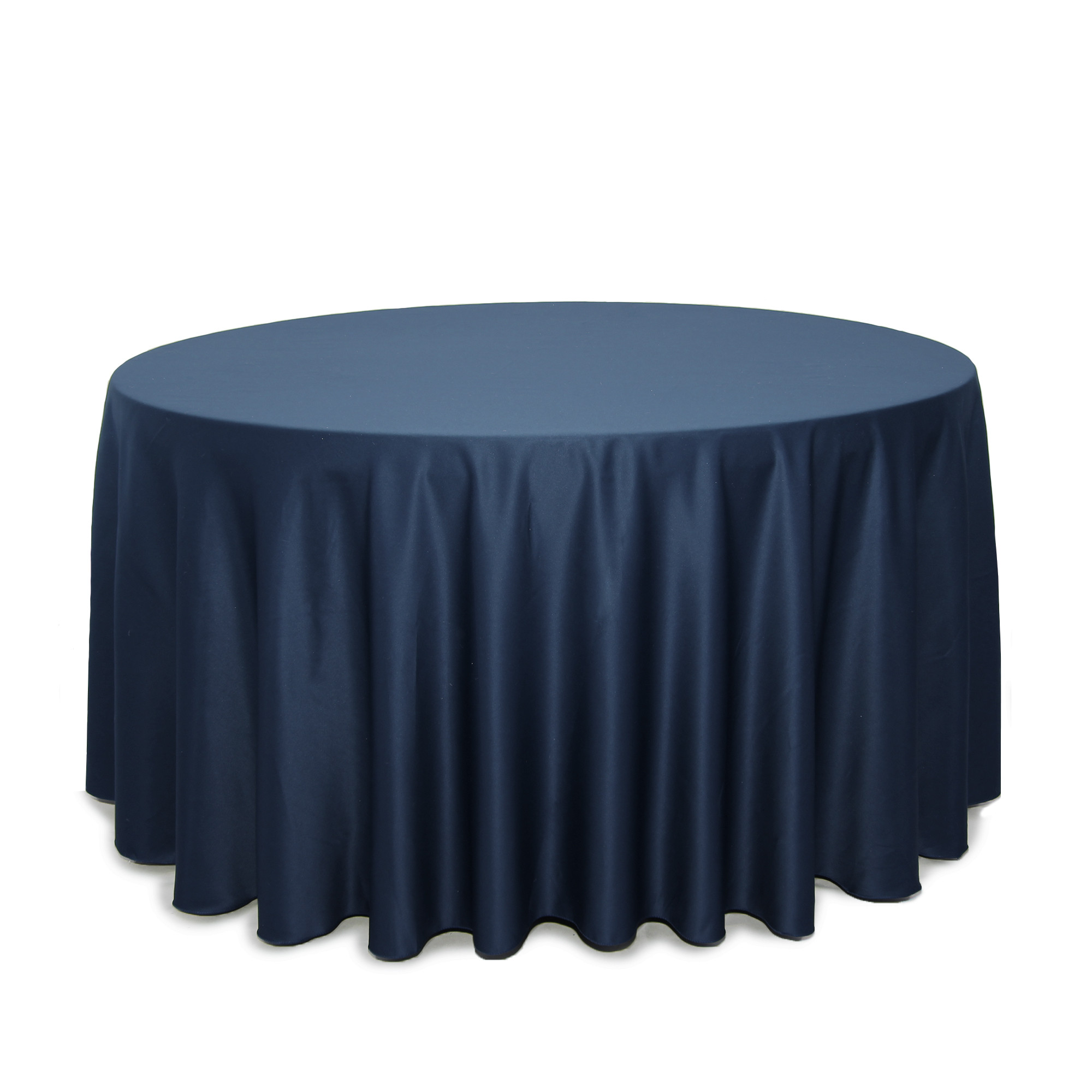 120 Inch Round L'amour Tablecloth Navy Blue