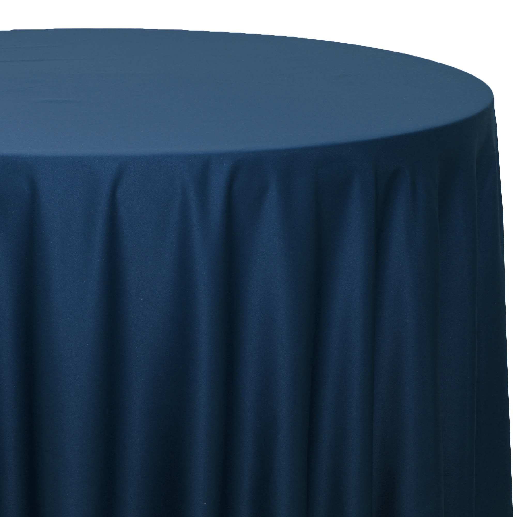 120 Inch Round L'amour Tablecloth Navy Blue side