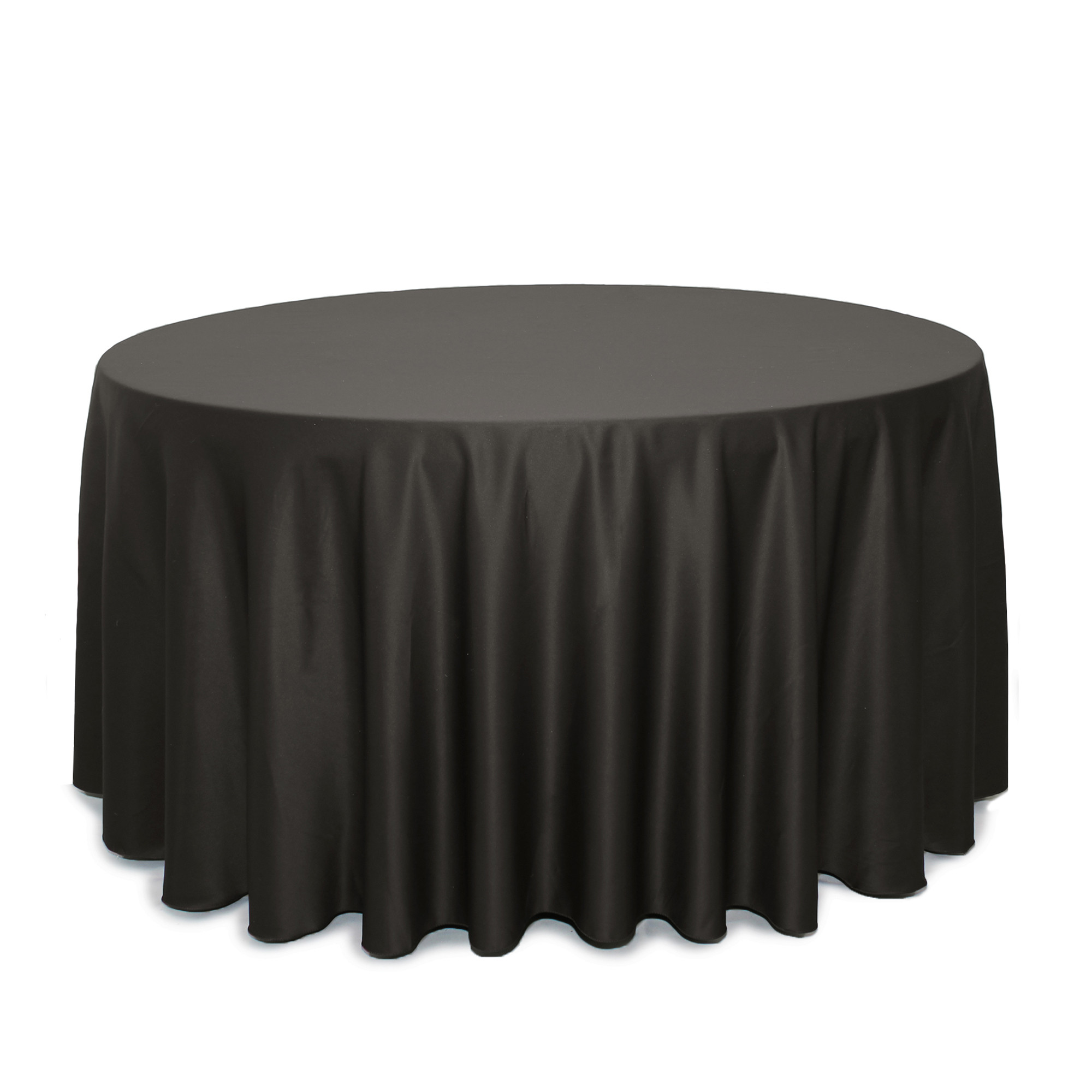 120 Inch Round L'amour Tablecloth Black