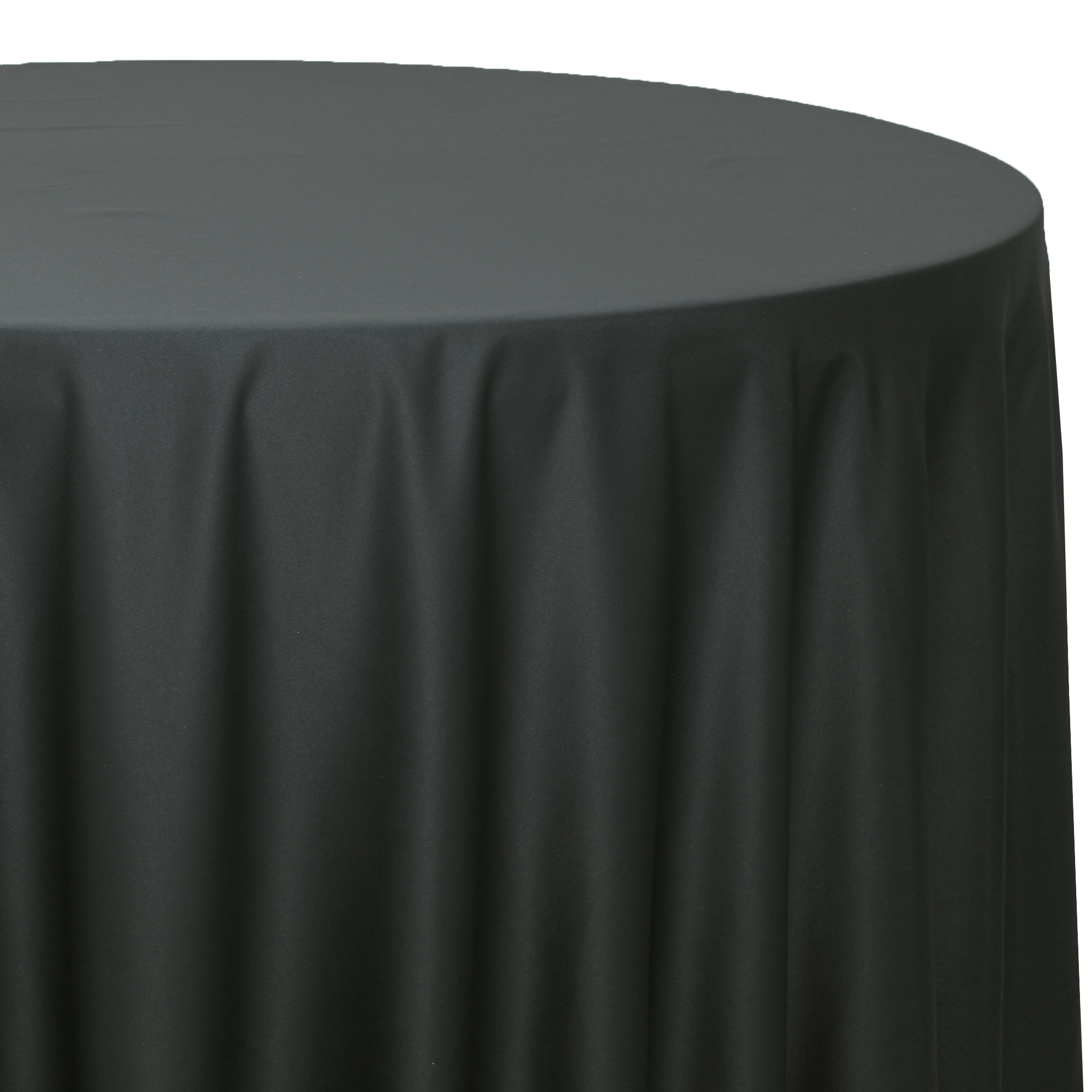 120 Inch Round L'amour Tablecloth Black side