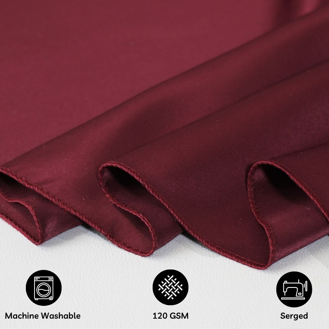 120 Inch Round L'amour Tablecloth Burgundy hem