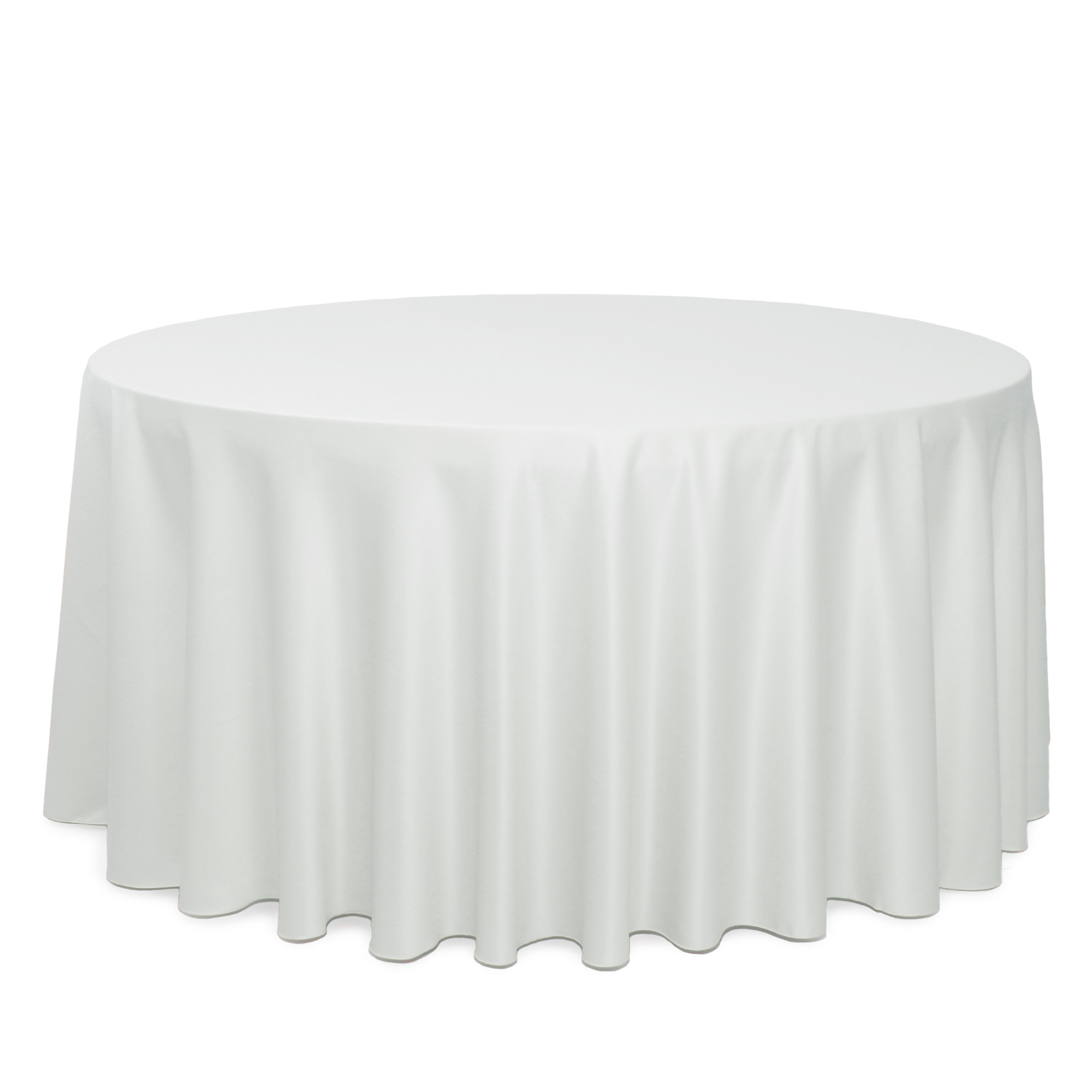 132 Inch Round L'amour Tablecloth White