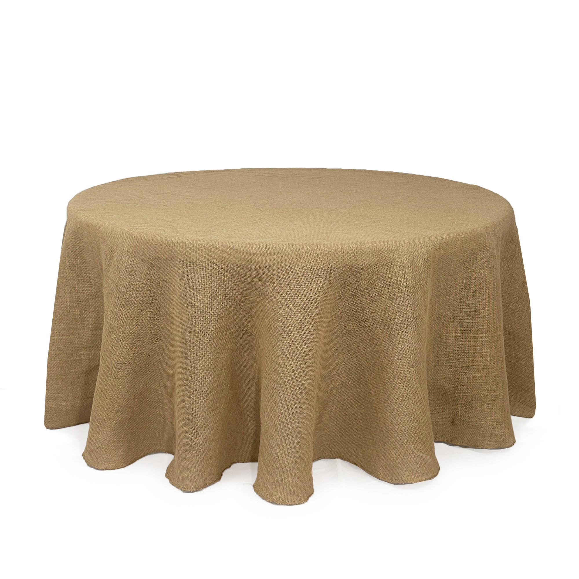 108 Inch Round Burlap Tablecloth