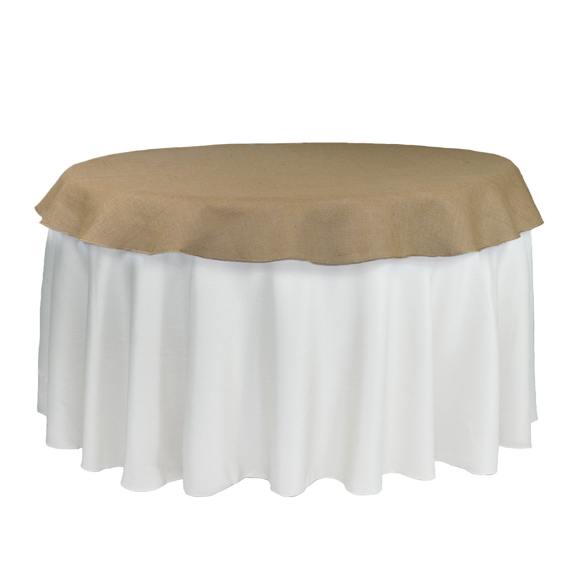 round burlap overlays