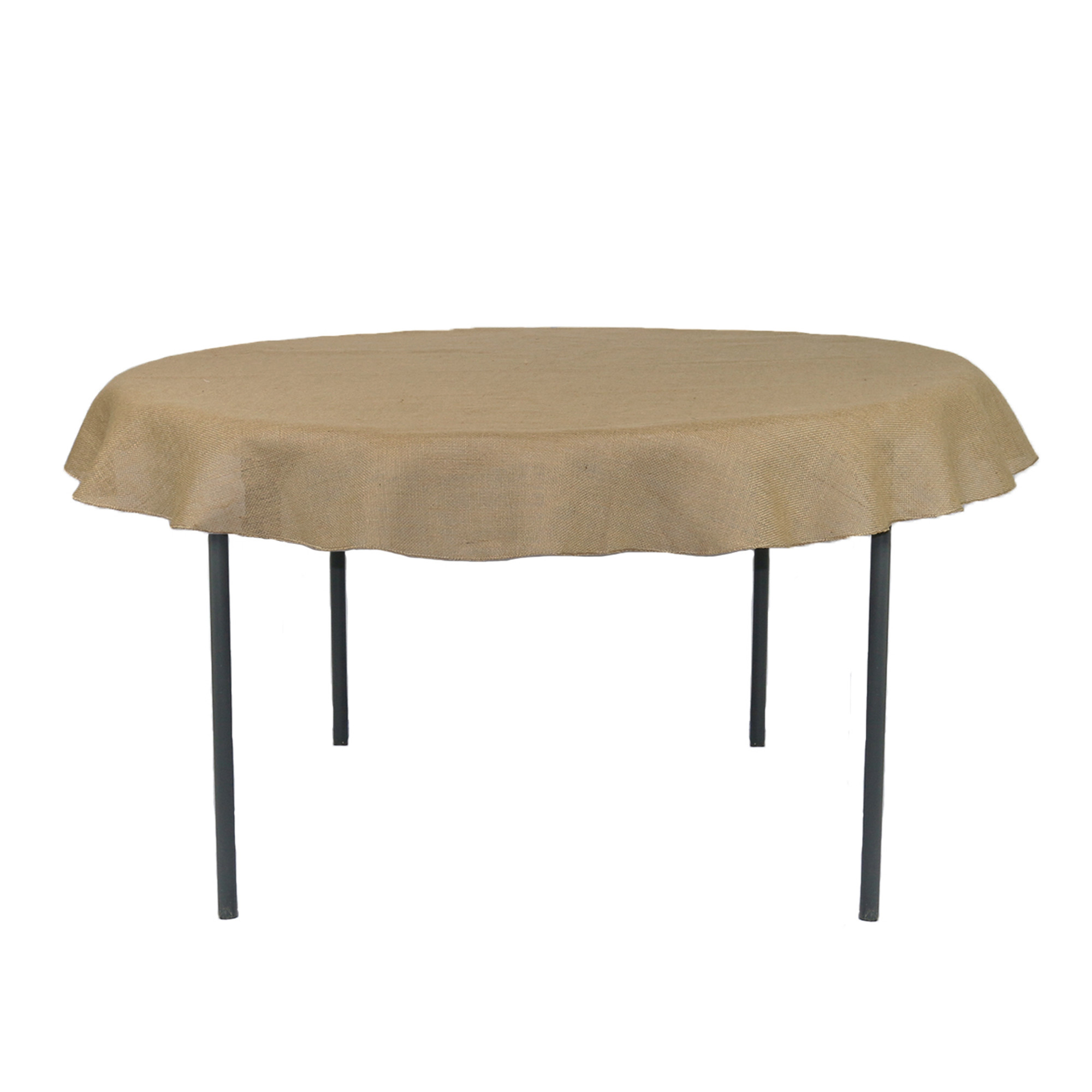 72 Inch Round Burlap Tablecloth