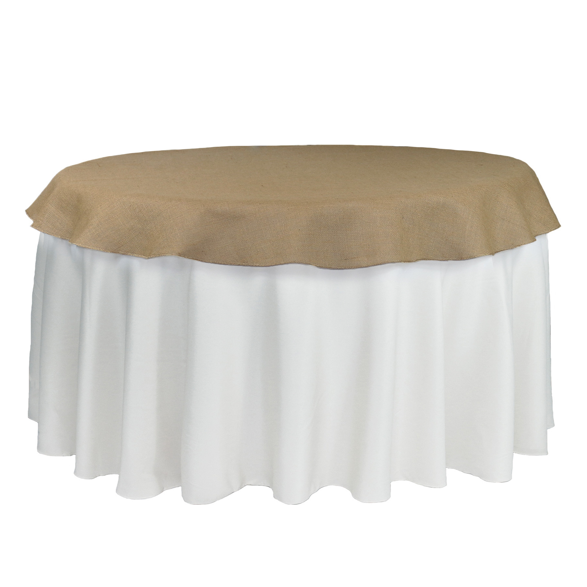 round burlap overlays