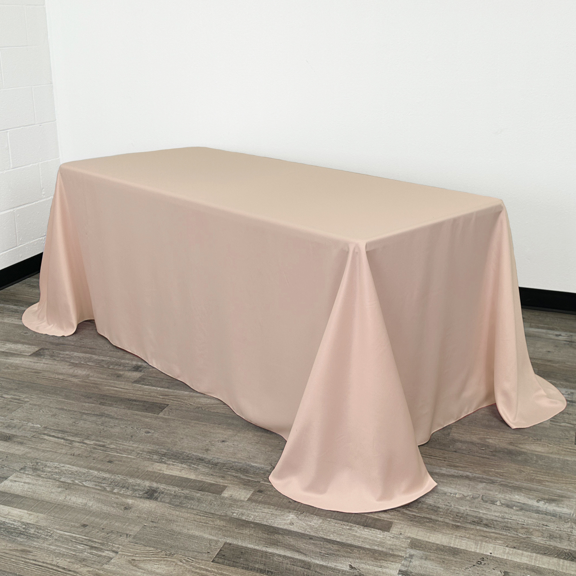 90 x 132 Inch Rectangular L'amour Tablecloth Blush