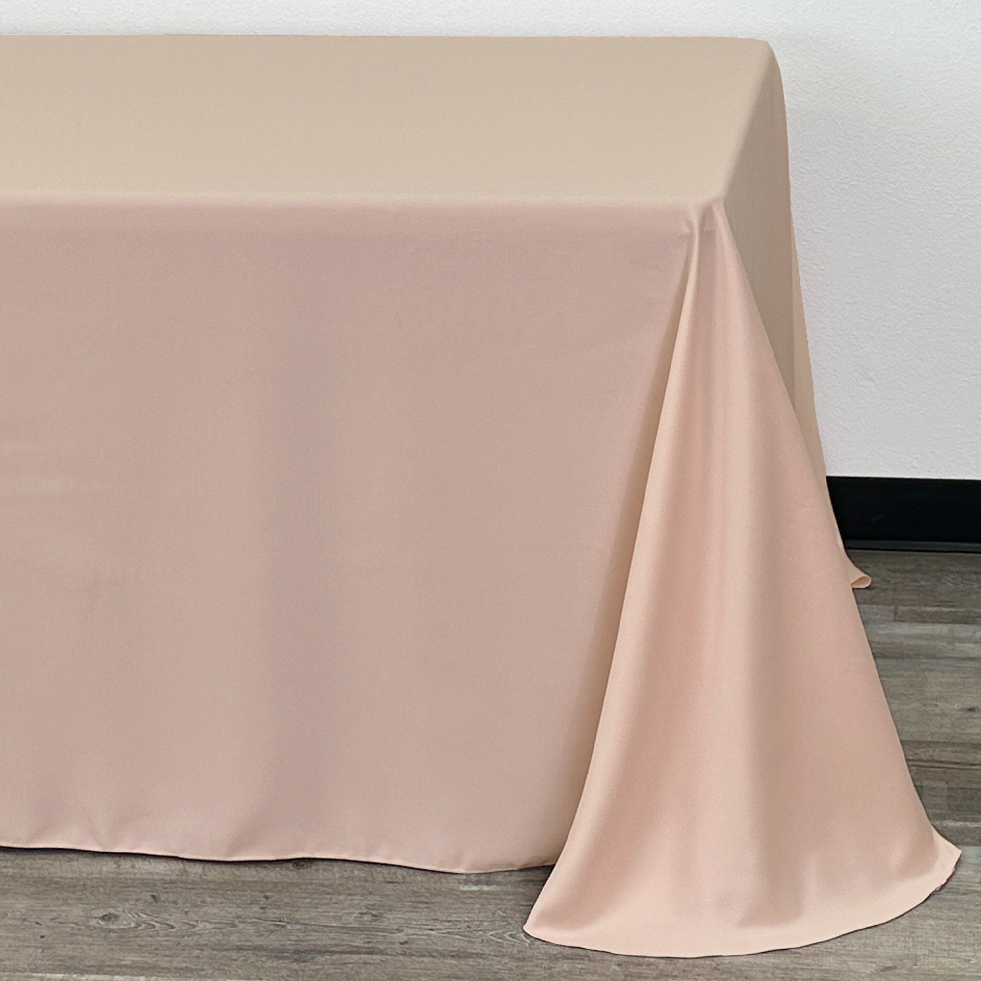 90 x 132 Inch Rectangular L'amour Tablecloth Blush side