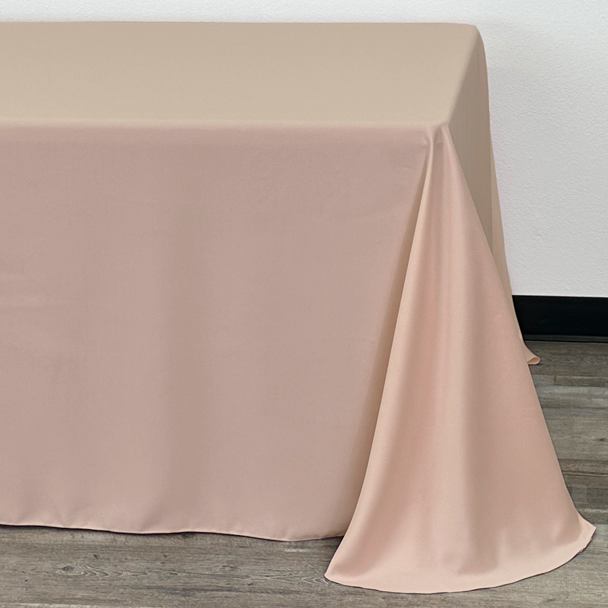 90 x 156 Inch Rectangular L'amour Tablecloth Blush side