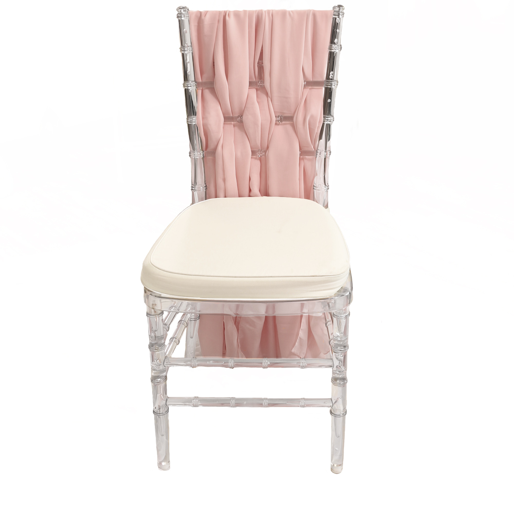 Chiffon Chiavari Chair Sashes Blush front
