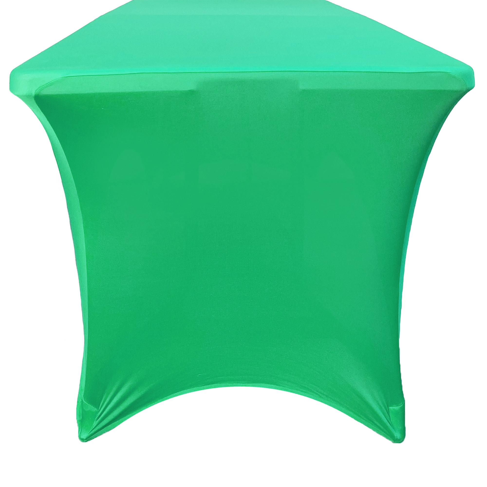 Stretch Spandex 6 ft Rectangular Table Cover Emerald Green Side