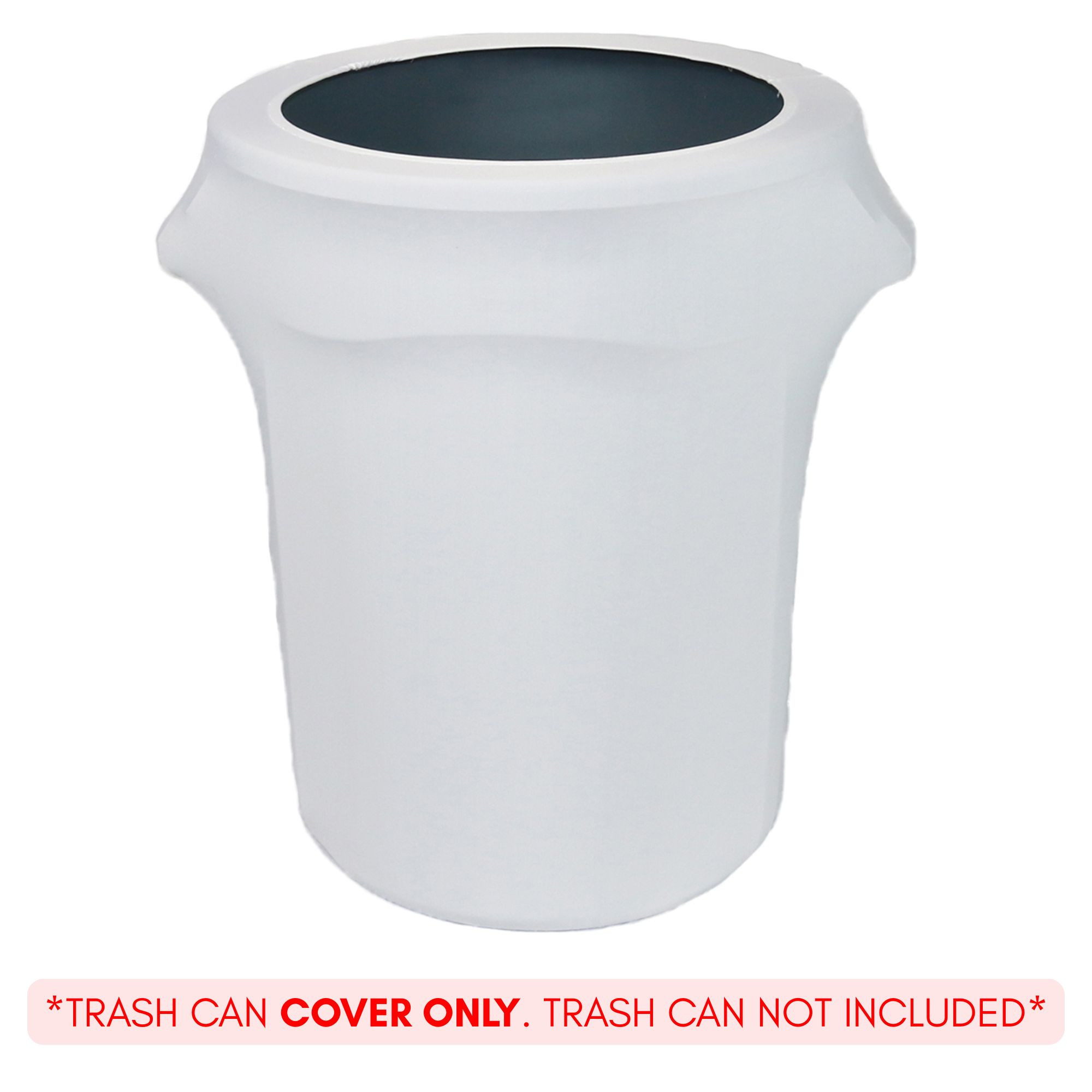 32 Gallon Spandex Trash Can/Waste Container Cover White