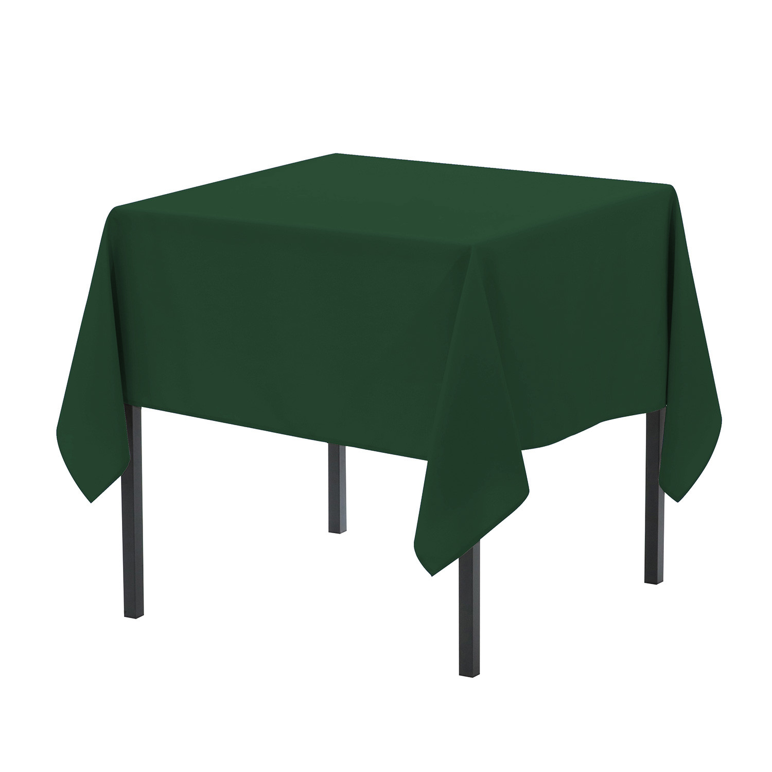 90 x 90 Inch Square Polyester Tablecloth Hunter Green
