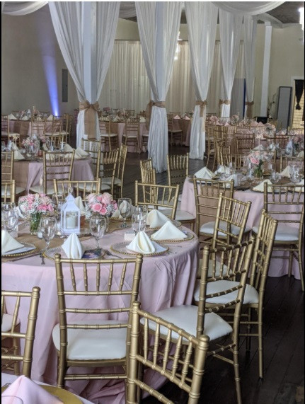 blush tablecloths for weddings