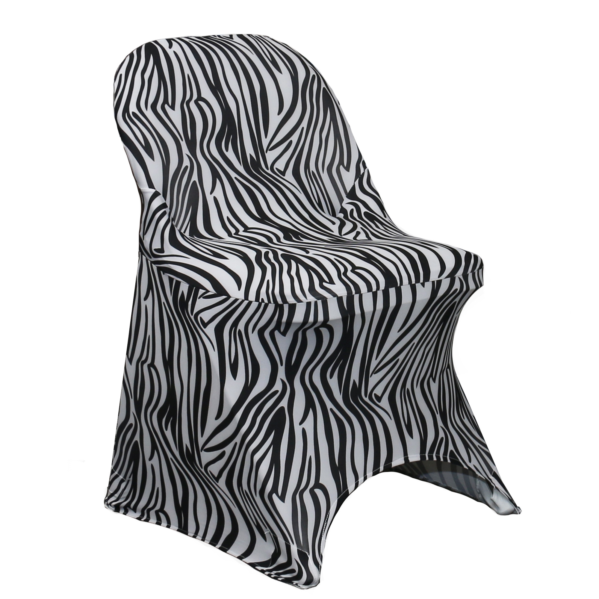 Stretch Spandex Folding Chair Covers Zebra