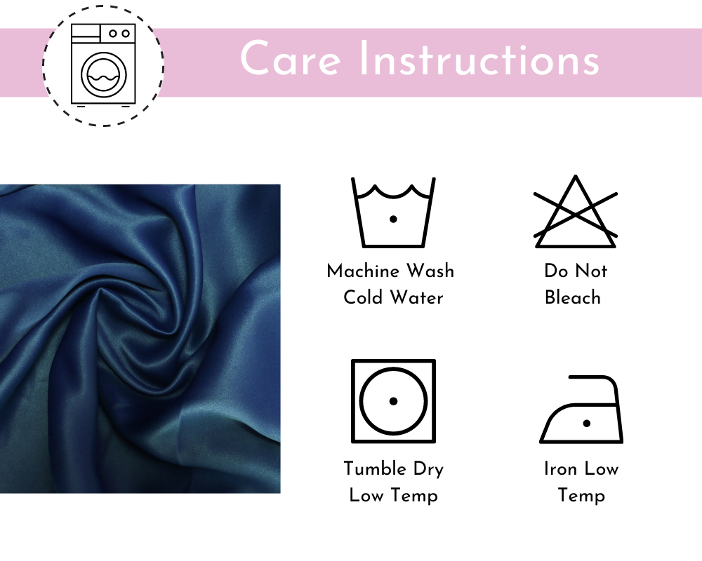 42 X 84 Inch Blackout Polyester Curtains with Grommets Navy Blue - Care Instructions