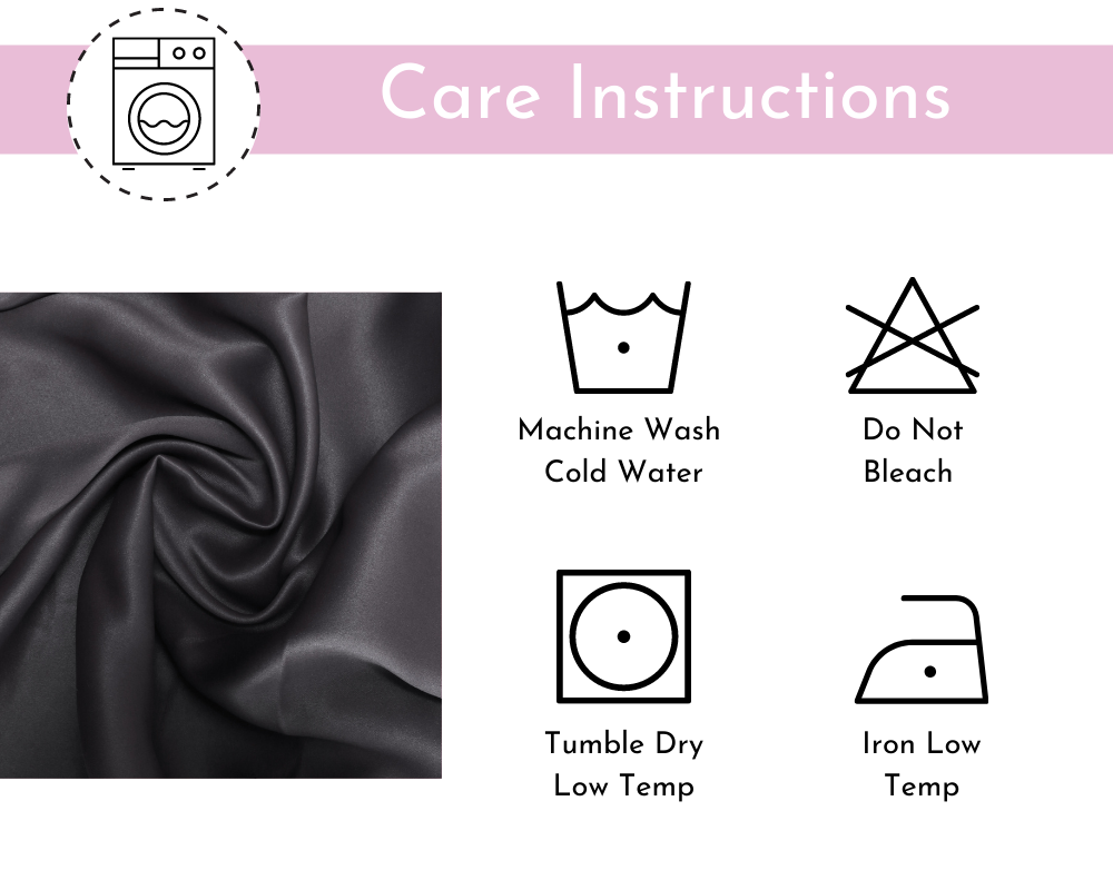 52 X 84 Inch Blackout Polyester Curtains with Grommets Black - Care Instructions