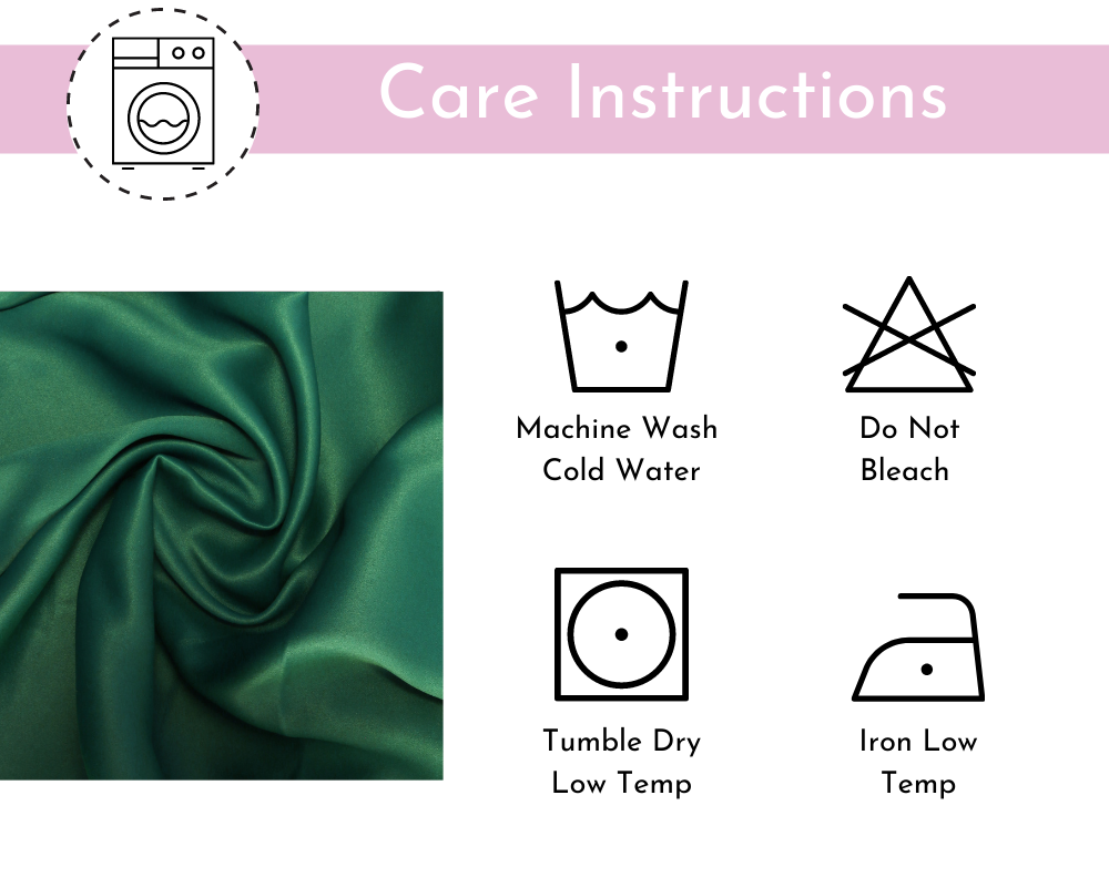 52 X 84 Inch Blackout Polyester Curtains with Grommets Hunter Green - Care Instructions