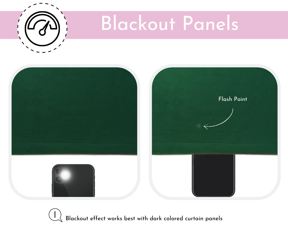 52 X 84 Inch Blackout Polyester Curtains with Grommets Hunter Green - Blackout