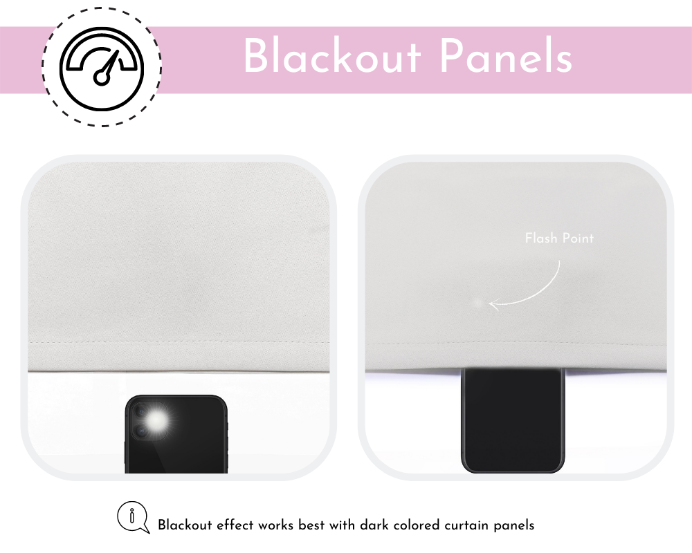 52 X 95 Inch Blackout Polyester Curtains with Grommets Grayish White - Blackout