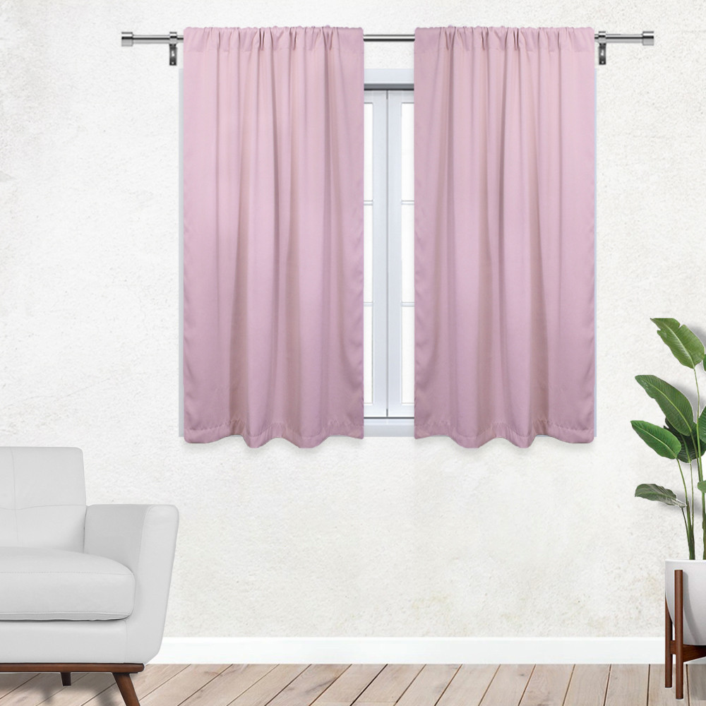 42 X 45 Inch Blackout Polyester Curtains with Rod Pocket Blush - 2 Panels