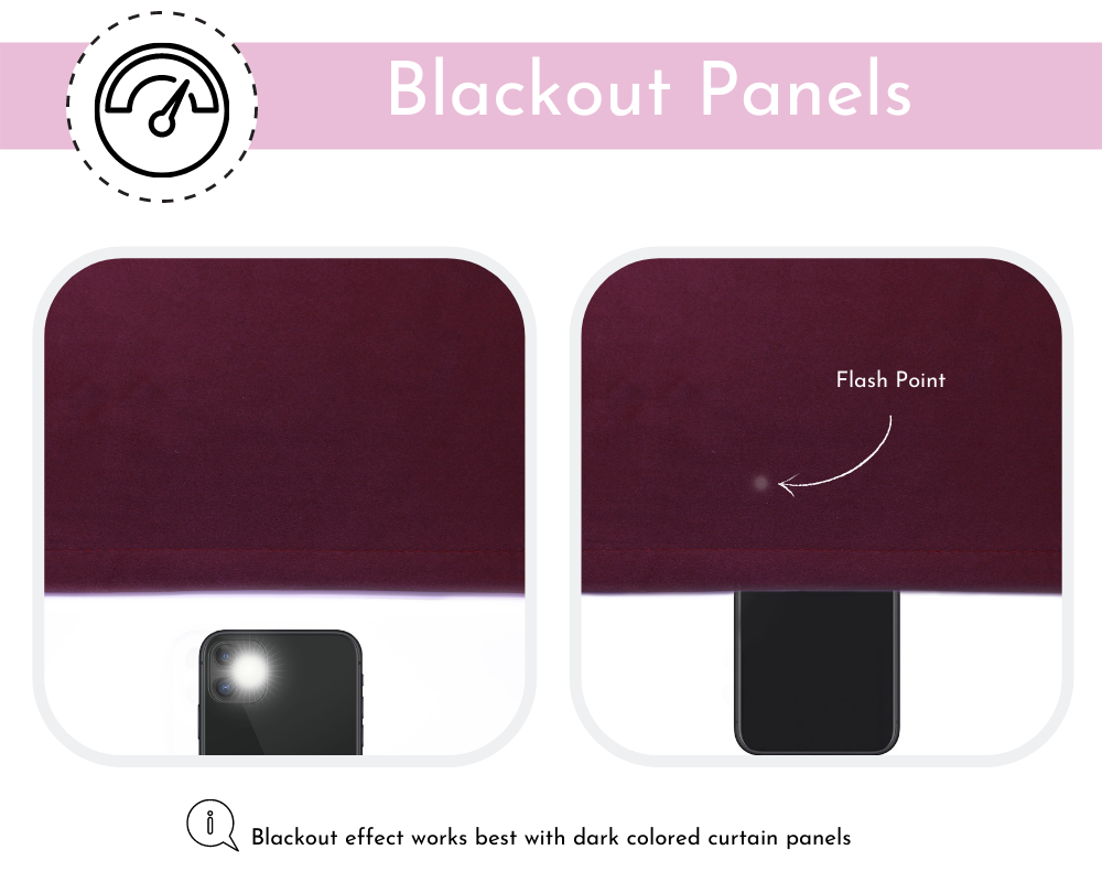 42 X 84 Inch Blackout Polyester Curtains with Rod Pocket Burgundy - Blackout