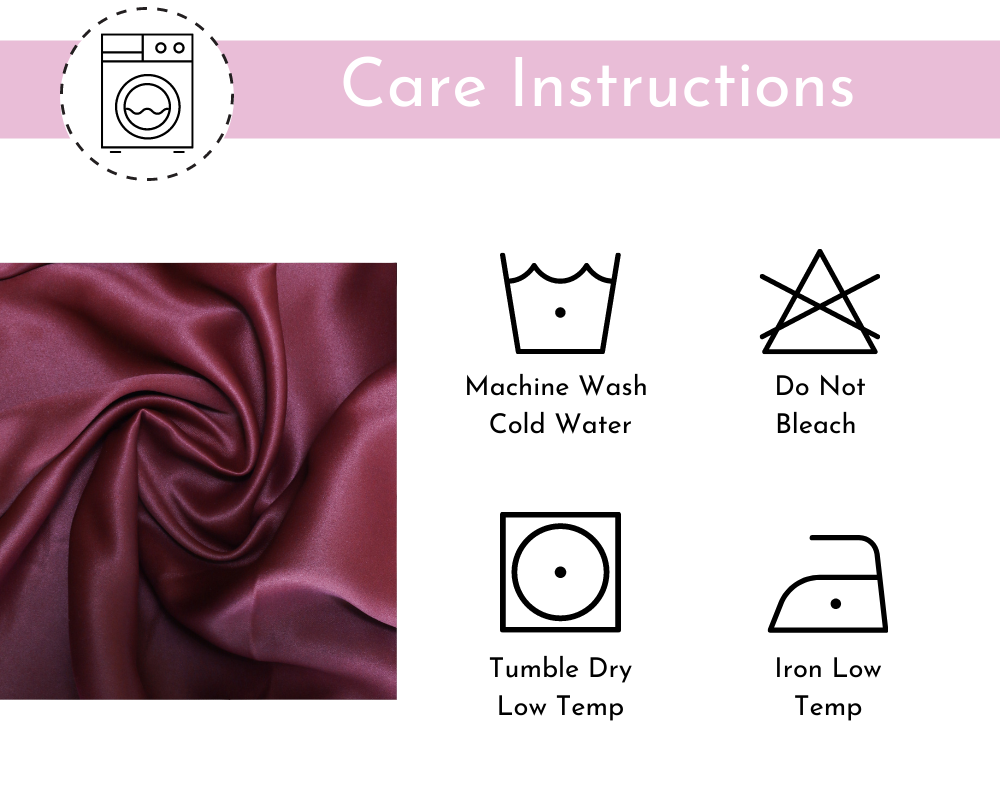 52 X 63 Inch Blackout Polyester Curtains with Rod Pocket Burgundy - Care Instructions