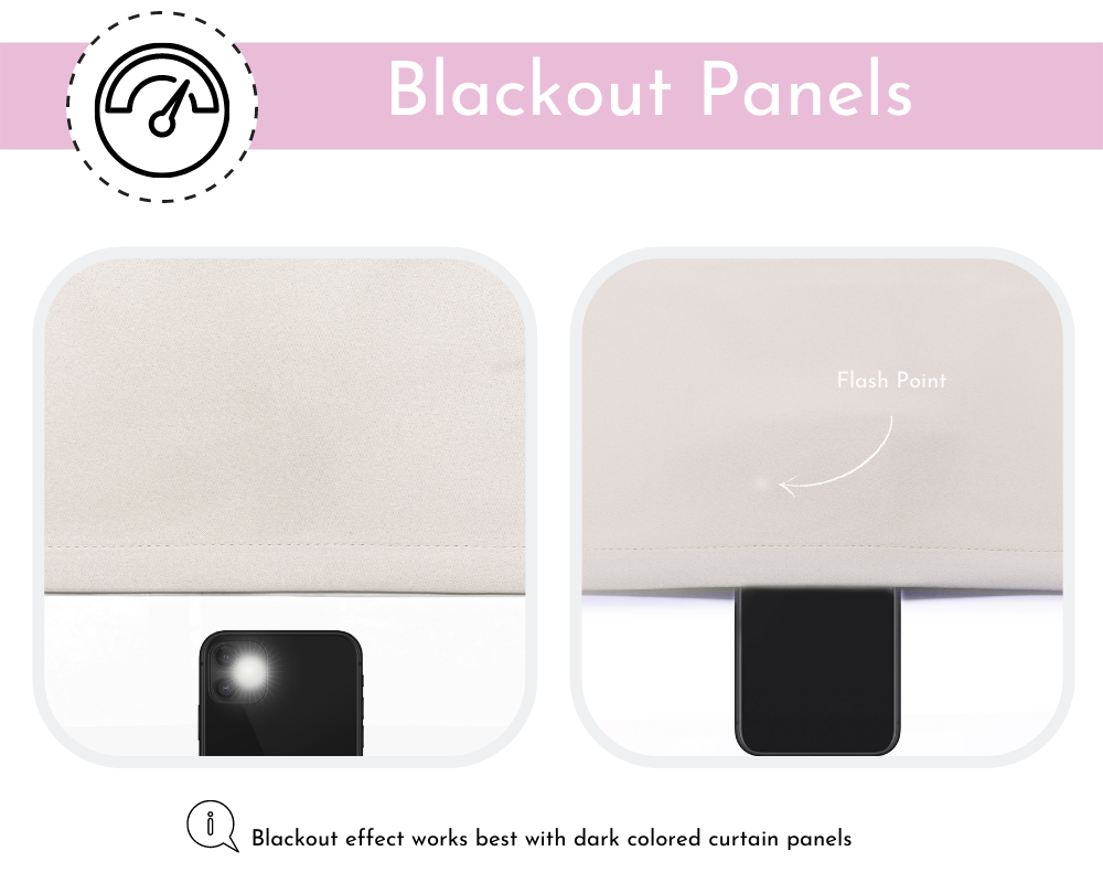 52 X 95 Inch Blackout Polyester Curtains with Rod Pocket Beige - Blackout