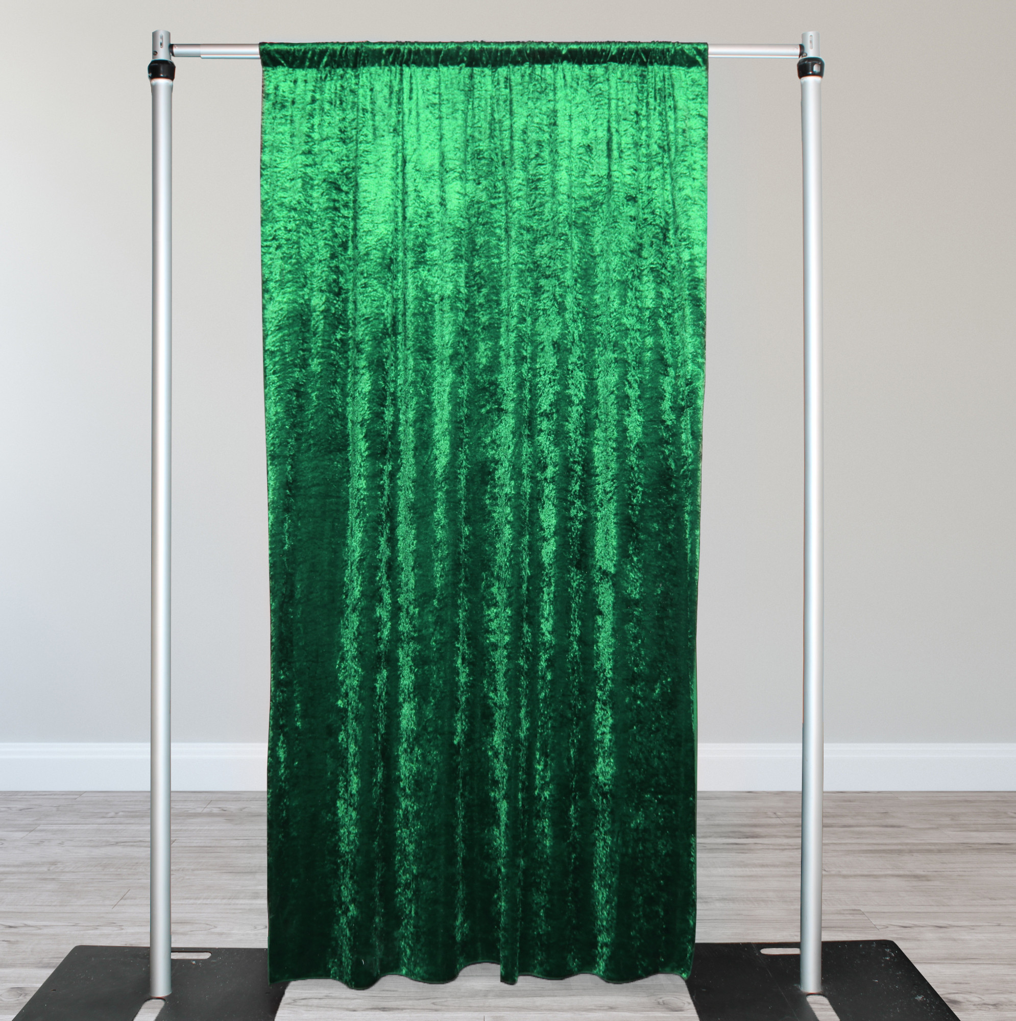 Velvet 10ft x 60" Drape with 4 inch pocket Emerald Green