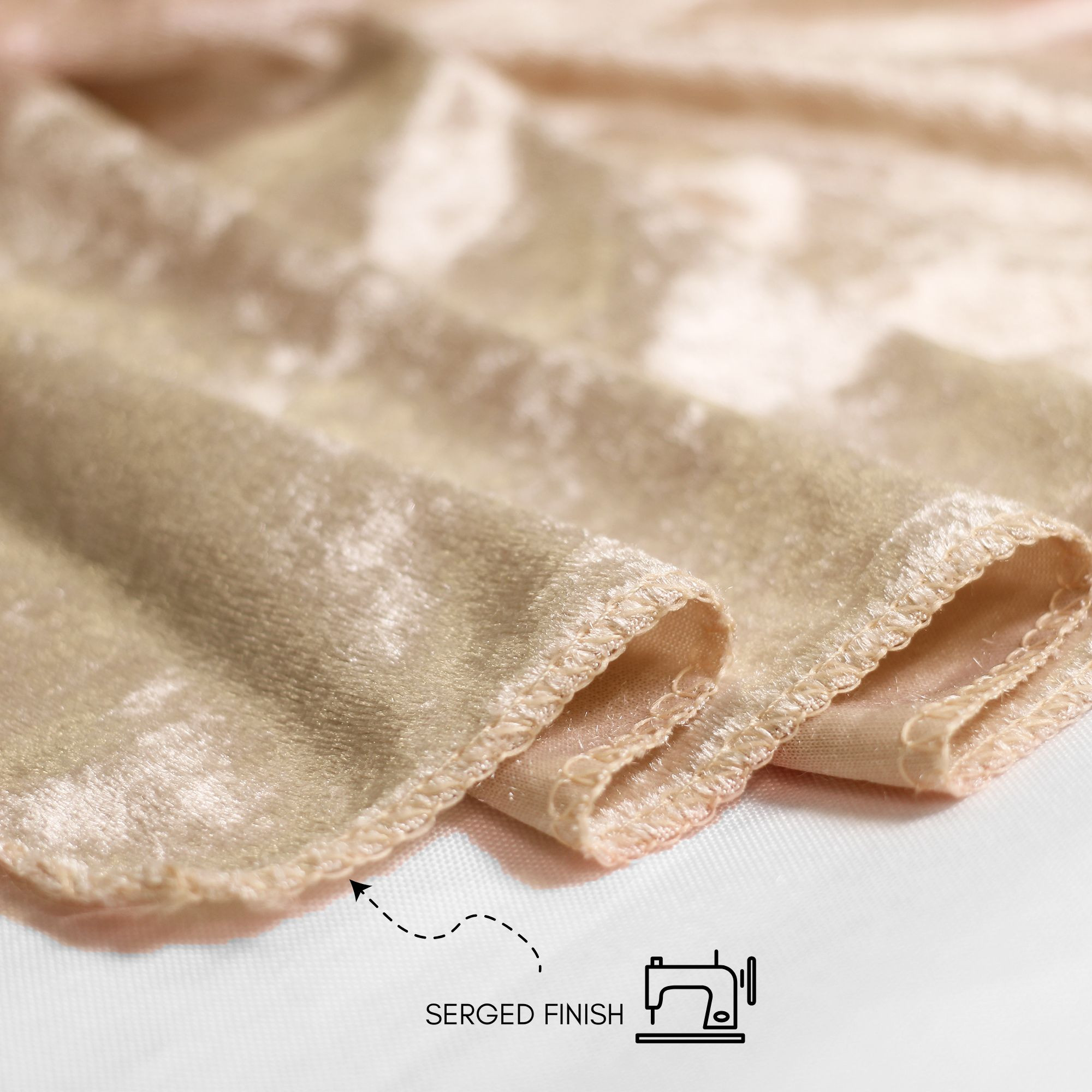 Velvet 10ft x 60" Drape with 4 inch pocket Champagne hem